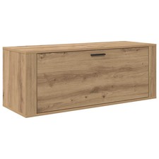Image of Shoe Cabinet with Shelf Wall-mounted with Door Engineered wood Shoe Rack  vidaXL