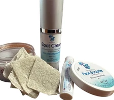 3 Piece Set Face Scrub,Cream and Purse Size Spot Applicator for Milk Spots