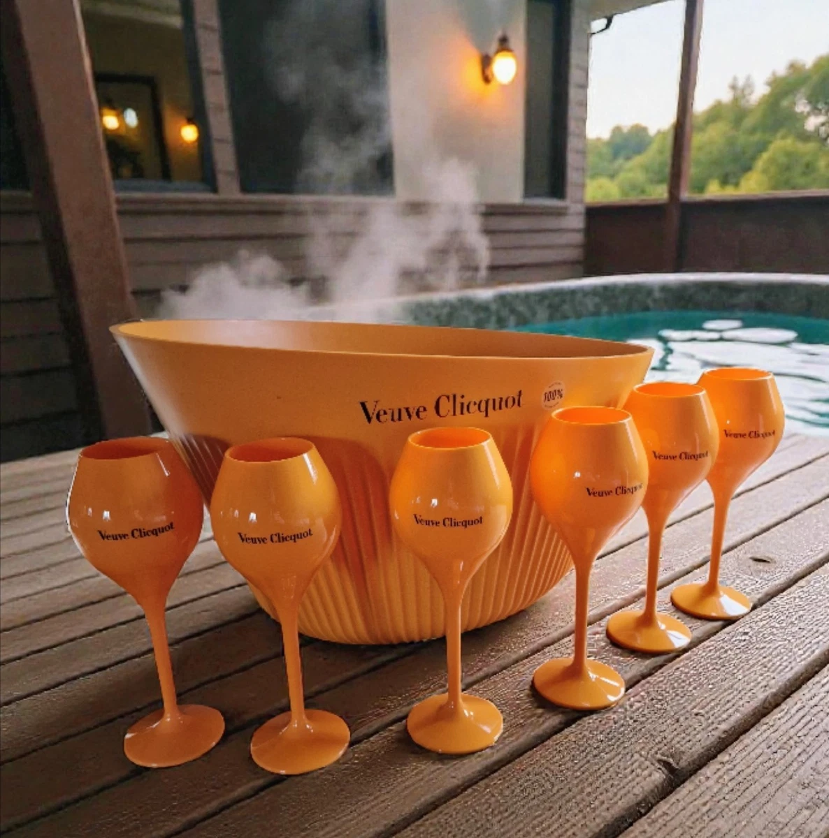Veuve-Clcquot Ponsardn Vasque Seau à Champagne de Luxe Vntage Made