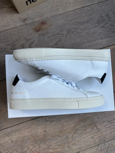 Common Projects Achilles Low White EU35 Uk2 nuovo prezzo consigliato £ 350