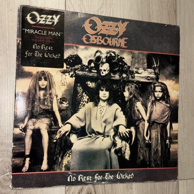 No Rest For The Wicked / オジー・オズボーン レコード Ozzy Osbourne 1988 Original Vinyl LP Record Rare Sticker No Rest