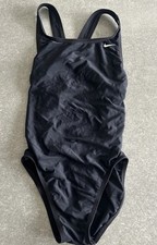 Nike Black Solid Powerback Chlorine Resistant One Piece Swimsuit 707599 Size 6