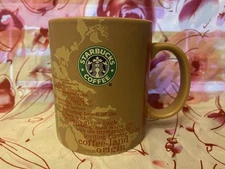 Starbucks 2006 "Origin Of Coffee" Bean Poem Brown Ceramic Cup Mug 14 oz