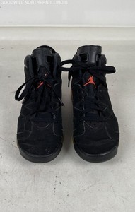 Children's Boy's Nike Air Jordan 6 Retro Infrared Black Sneakers Size 6Y