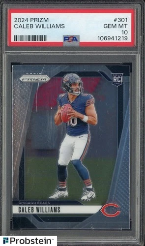 2024 Prizm Caleb Williams RC Rookie Chicago Bears PSA 10