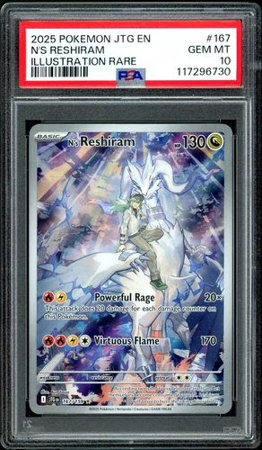 2025 Pokemon N's Reshiram 167/159 Sv09: Journey Together Holo PSA 10 GEM MT #167