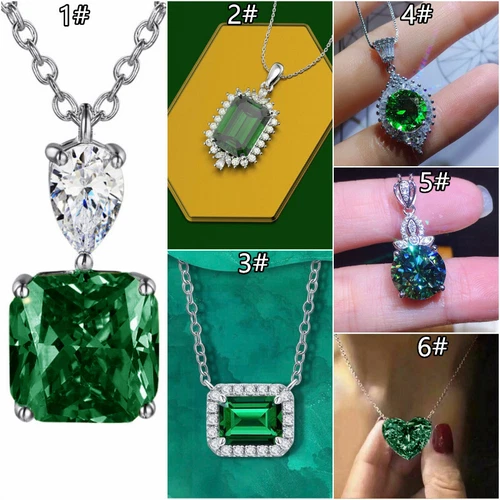 Gorgeous Wedding 925 Silver Plated Necklace Pendant Women Cubic Zircon Jewelry - Picture 3 of 39