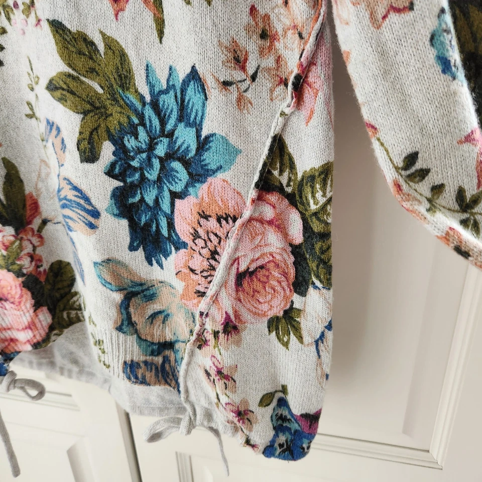 Suéter Angel of the North Anthropologie XS Rosa Azul Floral Mezcla Cachemira Foto 2 de 4