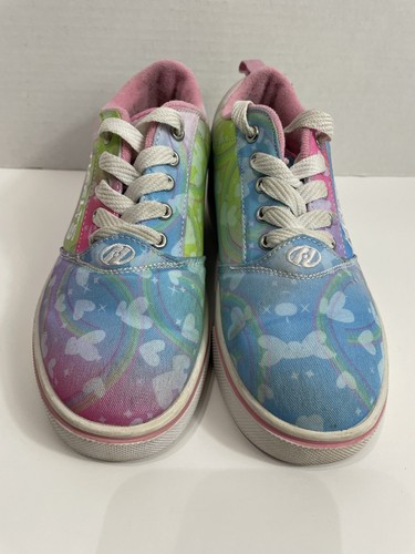 Heelys Roller Skate Shoes Sneakers Size Youth 4 Women 5 Rainbow Hearts BN7 - Picture 2 of 11