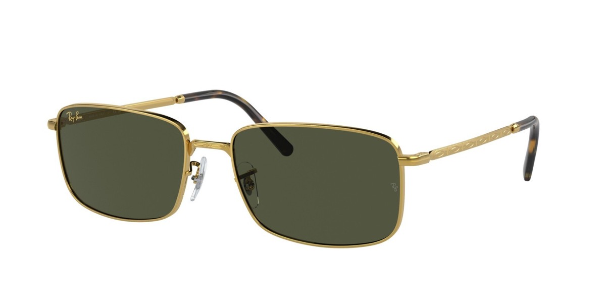 New Ray Ban Sunglasses RB3717 9396/31 GOLD/GREEN G-15 LENS 60MM | eBay