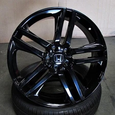18" Gloss Black Wheels Fits Honda Accord EX LX Sport Coupe Sedan Civic EX LX SI