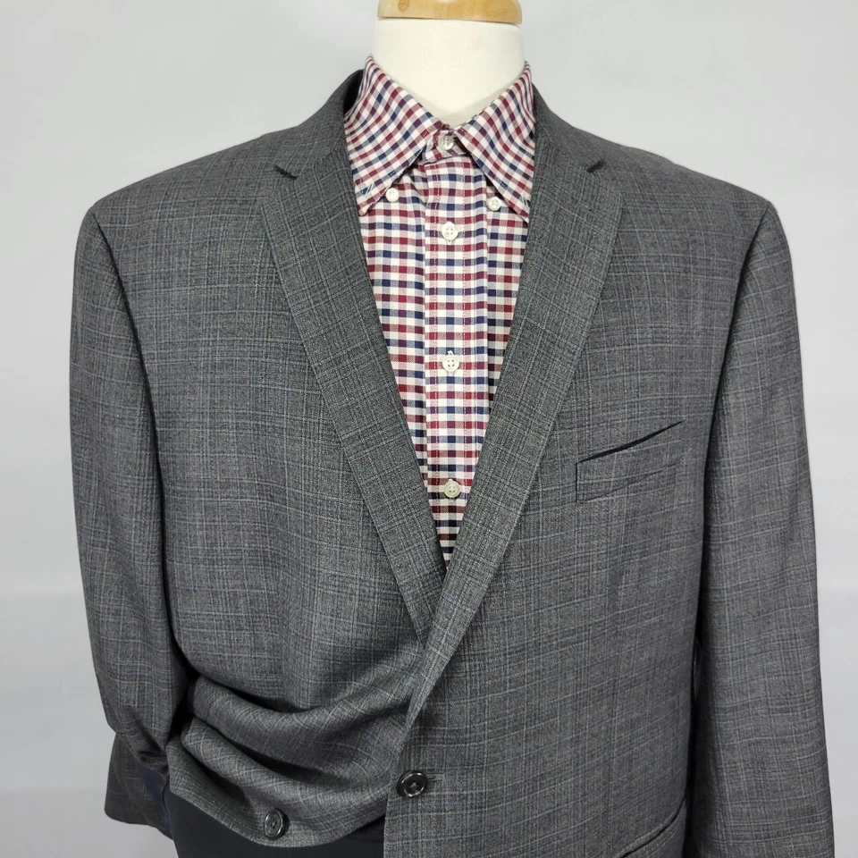 Abrigo Blazer Deportivo Para Hombre Michael Kores Dos Botones CH Gris Cuadros Mezcla de Poli 50R Foto 2 de 4