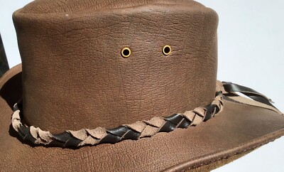 Buffalo Leather hat band Stetson cowboy 