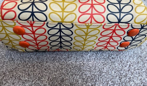 Orla Kiely Linear Stem Classic Zip Cross Body Shoulder Bag Multi Coloured - Picture 6 of 8