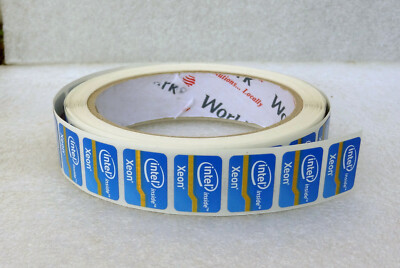 Lot of 50 Intel Xeon Stickers 2011 Version Sandy Bridge For Laptop 15mm x 21mm