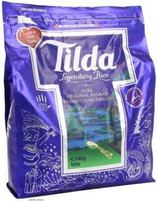 Tilda Legendary Rice Pure Original Basmati 10 LB | 4.55 Kg (Pack of 1)| CANADA