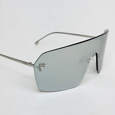 NEW Fendi FE4121US First Rimless Blue Gold Mask Sunglasses FENDI FIRST 4121 Gold Blue Mirror Unisex Mask Crystal  main image 2
