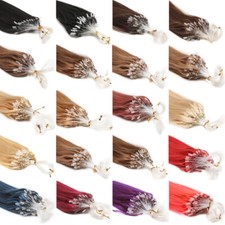 Micro Ring Beads Loop Tip Hair Extensions Micro Link 100 Remy Human Hair 100s