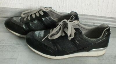 Tom Tailor Schuhe 41 schwarz Glitzer Damenschuhe Sneaker