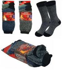 3-12 Pairs Men Winter Thermal Super Warm Heated Socks Heavy Duty Boots 10-13