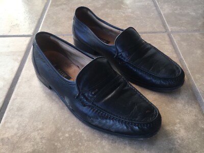 Bally Switzerland Black Logo Loafers Slip Ons Size 9 D