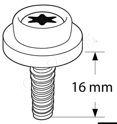 CAF-COMPO Universal Composite Schraubbolzen schwarzes Gewinde 16 mm 100 Stck
