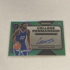 2023 Prizm Draft Cason Wallace Rookie College Penmanship Auto Autograph Green