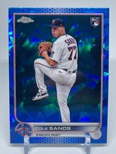 2022 Topps Chrome Update Sapphire Cole Sands Rookie Card RC #US208 Twins