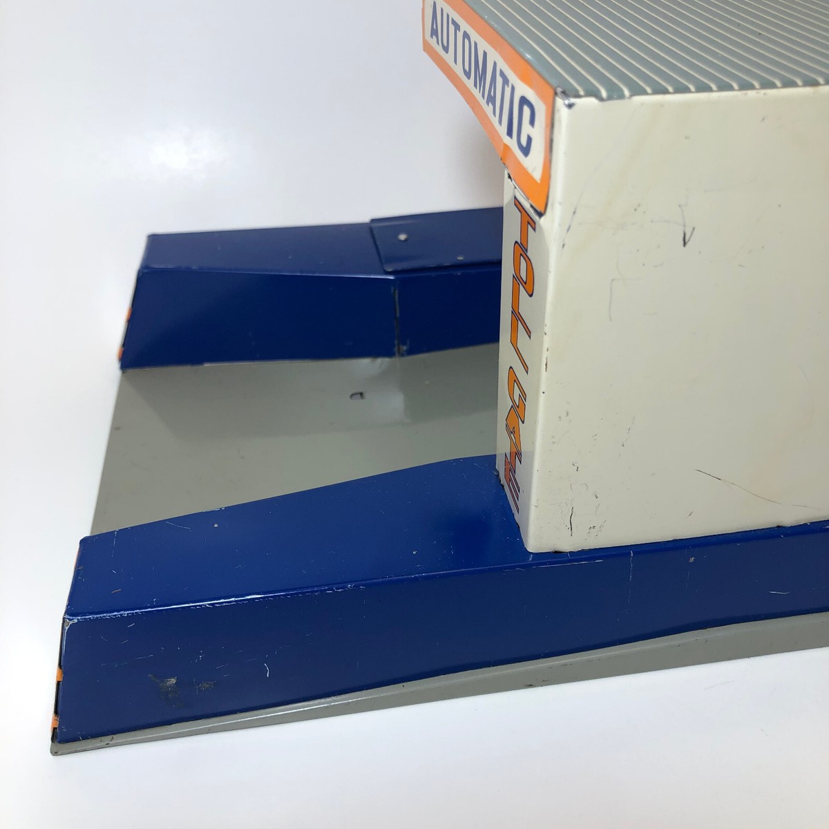 Vintage Tin Toy Automatic Toll Gate Sold By Sears Bandi