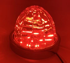 Grand General Red LED Watermelon Clearance Turn Signal Light Flush Mount Kit