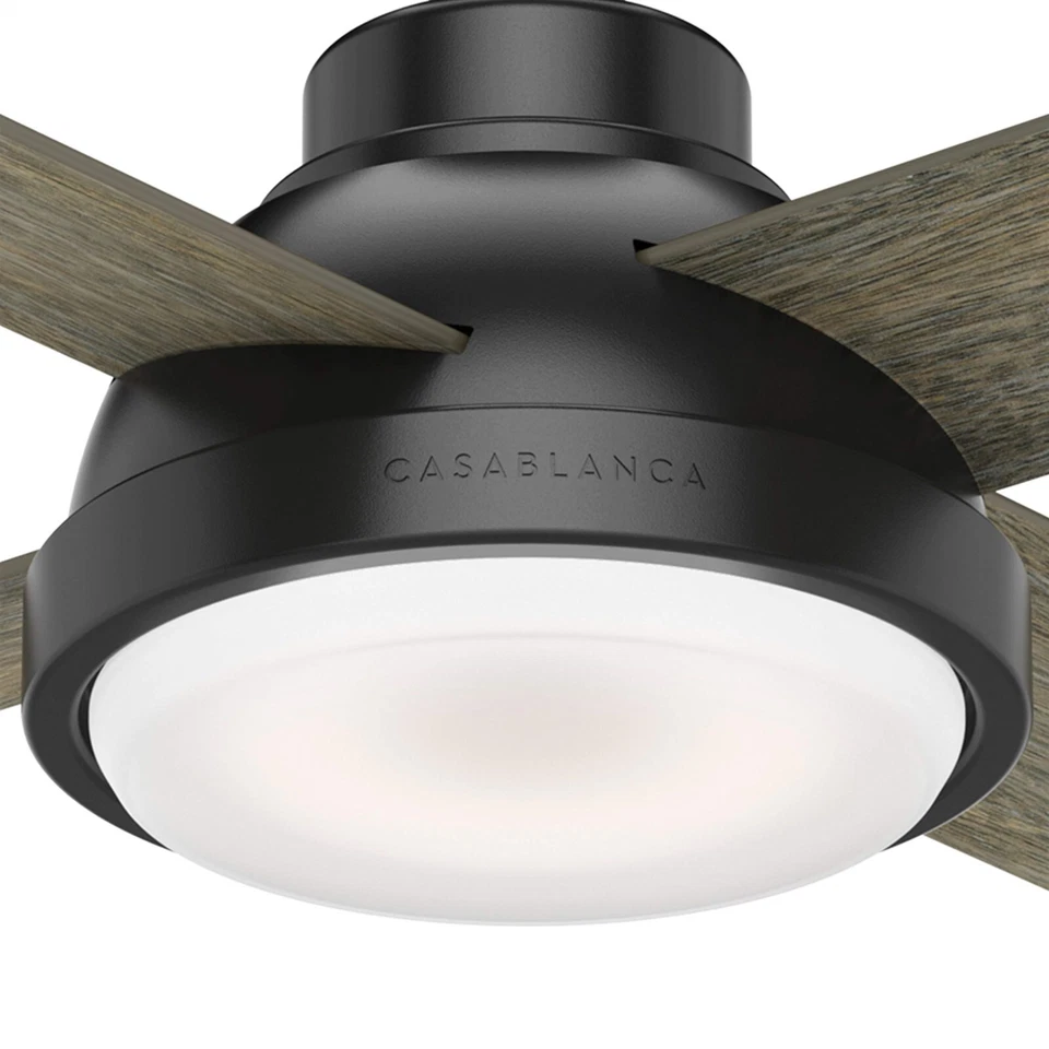 Casablanca Fan 54 inch Casual Matte Black Ceiling Fan with Light Kit and Remote - Image 3 of 4