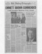 1985 Back To The Future Hill Valley Telegraph Emmett Brown Commended Replica