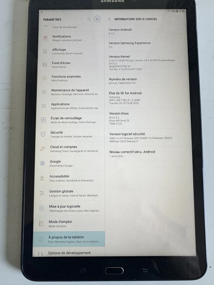TABLETTE SAMSUNG TAB A 16Go SM-T580 - 10 Pouces - ANDROID 8.1.0 - YOUTUBE.. - Photo 2/2