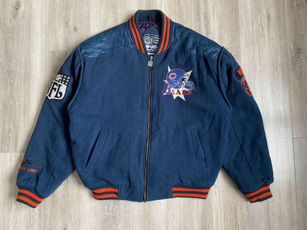 Chicago Bear World Champions 1985 Bomber Wool Jacket Campri
