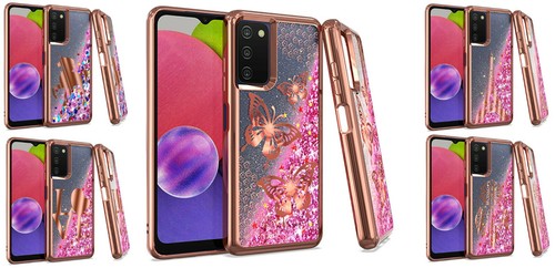 Tempered Glass /Liquid Motion Cover Phone Case For Samsung Galaxy A03s SM-S134DL - 第 1/6 張圖片