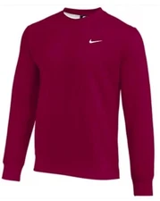 Nike Mens Club Fleece Crewneck Sweatshirt Pullover 2X-Large Cardinal CJ1614-610