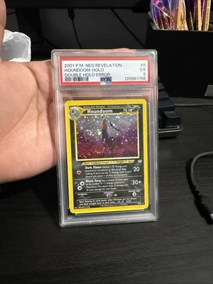 what companies to send grad cards to Pokemon TCG Graded Card: 2001 [Double Holo] Houndoom English CGC 8.5  (Left-Bottom Swirl)