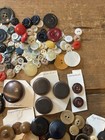 Vintage Glass Brass Metal Plastic Mixture Lot Buttons — photo 5