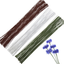 300 Pcs Floral Wire, 26 Gauge Flower Wire Sticks, Flower Stems 14 Inches for DIY