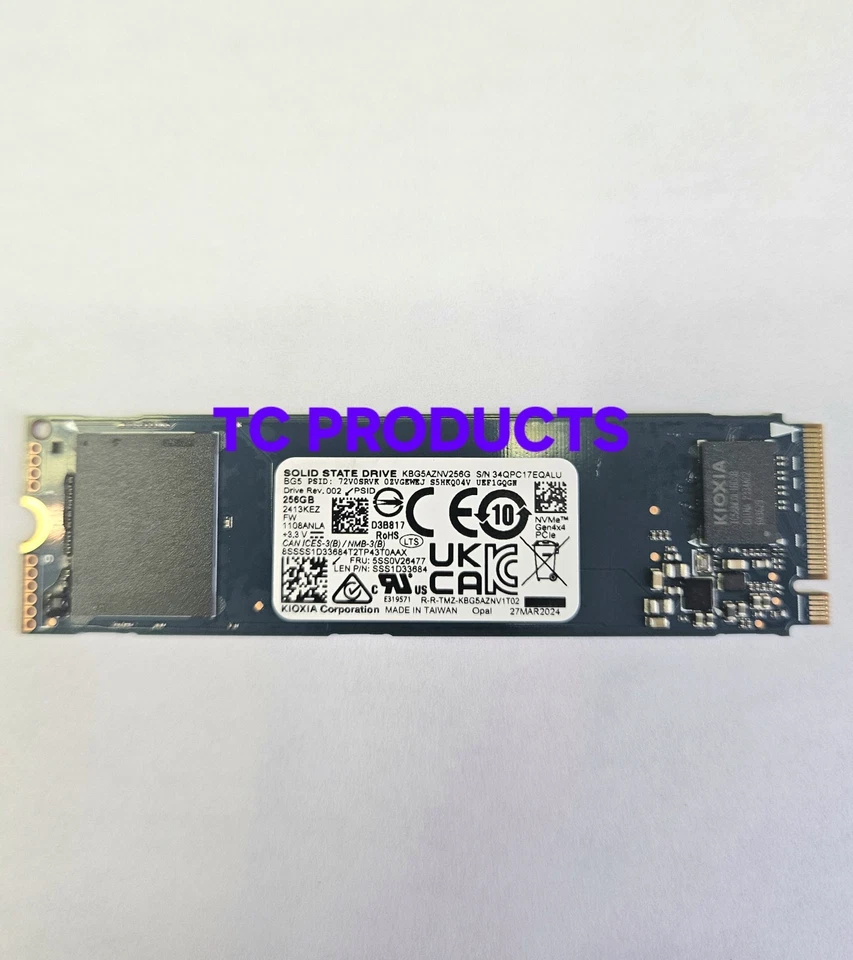 Kioxia Corp KBG5AZNV256G, 256GB M.2 SSD Open Box 