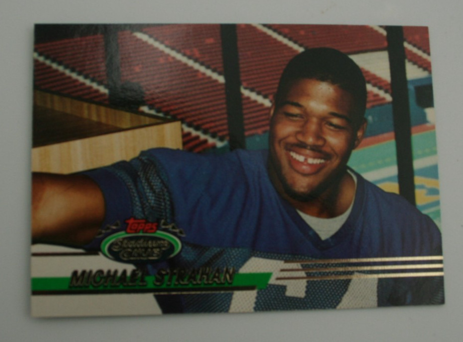 1993 Stadium Club Michael Strahan # 384 (RC) Giants (HOF) Rookie Card