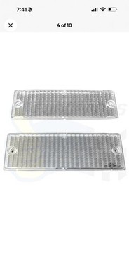 1989-1993 BMW E30 Late Model Clear Turn Signal Blinker Lens Set Original ZKW