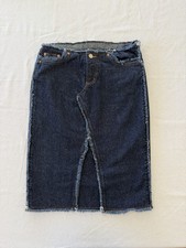Vintage Paris Blues Originals Frayed Denim Skirt Size 3 Made In USA