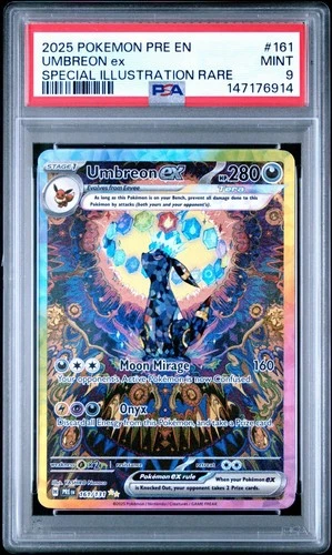 2025 Pokemon Prismatic PRE En Umbreon Ex Special Illustration Rare #161 PSA 9