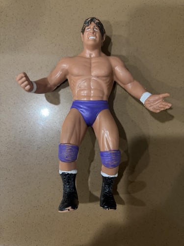 LJN WWF Wrestling Tito Santana Figure Purple Tight...
