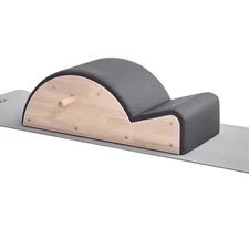 Uimoso Pilates Spine Corrector Arc for Fitness and Spine Stretching, Rubber Wood