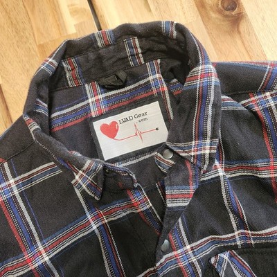Men s LVAD Flannel Shirt for HeartMate 3 Flannel Medical Clothing LVAD Gear Top