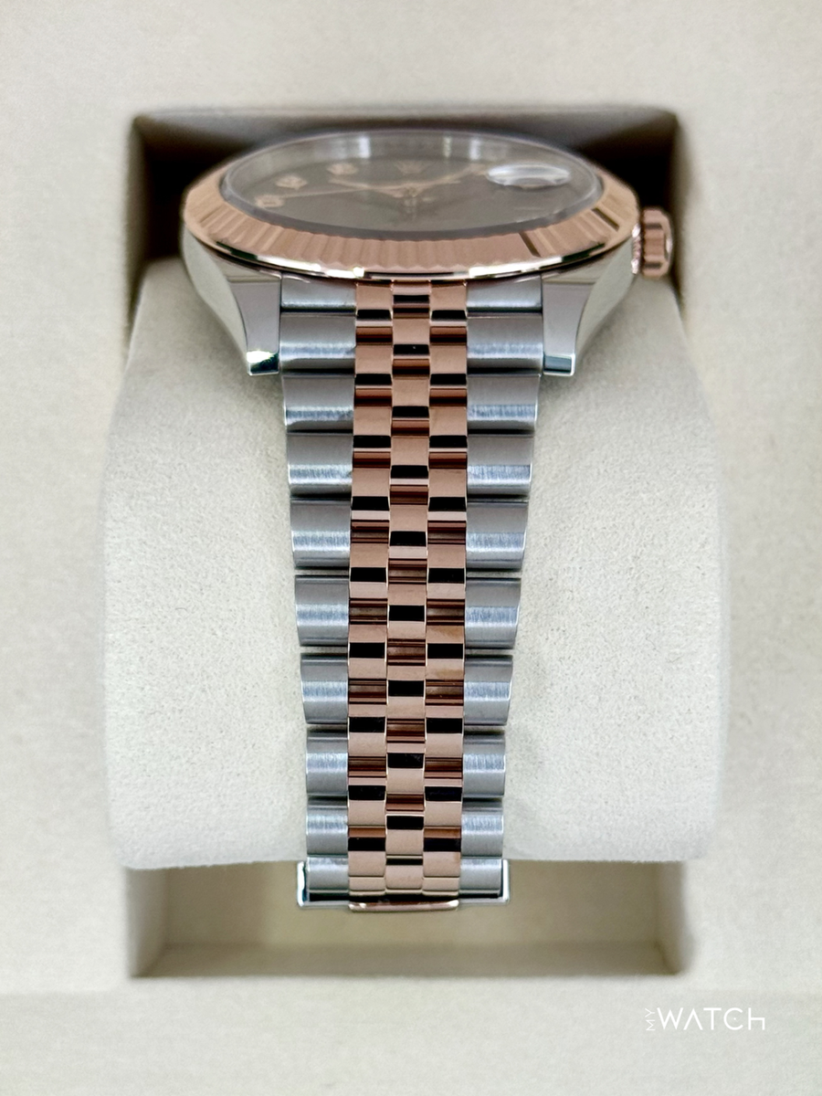 野菜 Rita55 NEW 2025 Rolex Datejust 41mm 126331 Two-Tone Chocolate Diamond