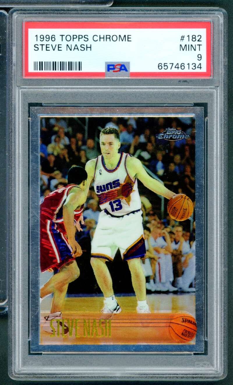Steve Nash Rookie Card 1996-97 Topps Chrome #182 PSA 9