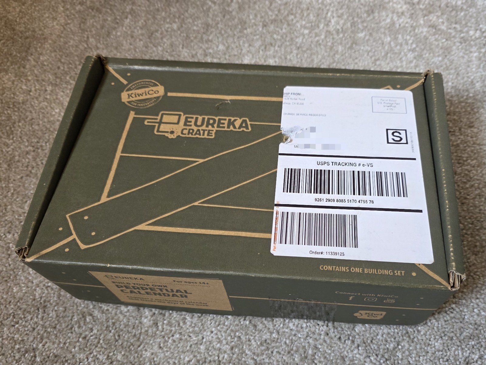 Kiwi Co Eureka Crate - Build Your Own Perpetual Calendar - Open Box, Bags Sealed